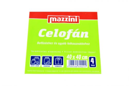 Cellophane 400*400 4 sheets/set. (Mazzini/Hewa)