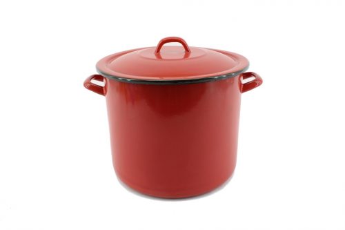 Enameled Pot+Lid 10 Liter 25cm