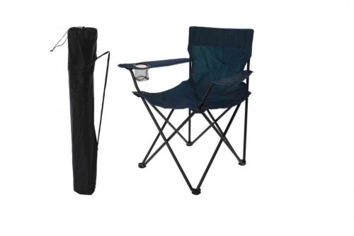 Camping Chair with Folding Backrest and Beer Holder FD8300510