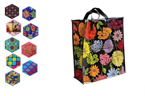 Shopping Bag PP Mixed Decorative 45*35*13cm eng-574