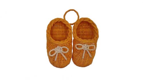 Pantofi Rattan Portocaliu 38-299 - 16*16*H7cm