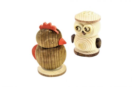 Wooden Salt Shaker Figurative