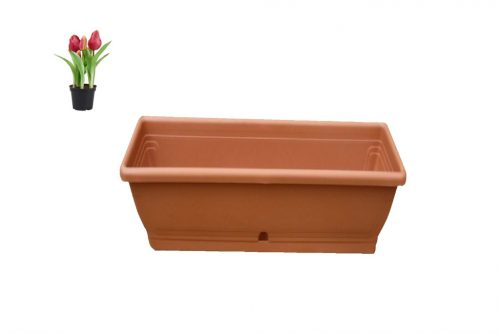 Cutie de flori cu tava Maghiara 40cm Terra