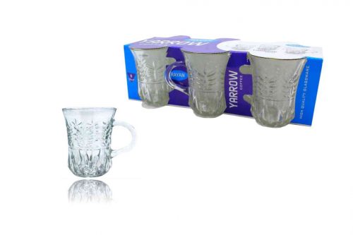 Mug Glass Yarrow 90ml 6 Pieces