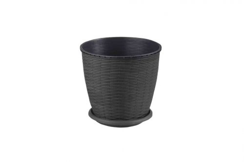 Cserép+Alátét Rattan 6 Literes Wenge