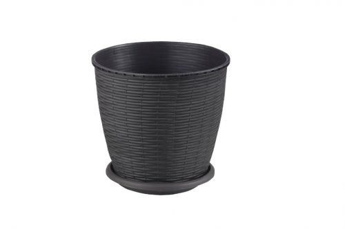 Cserép+Alátét Rattan 9 Literes Wenge (11/#)