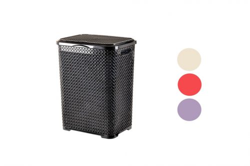 Cos pentru rufe Rattan Effect Plastic 45 Litri