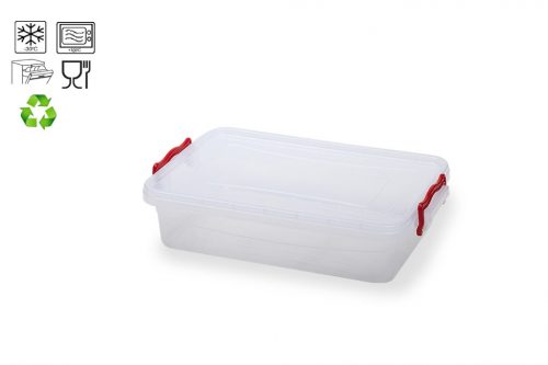 Container Square Flat 1.5 Liter with Lid K117