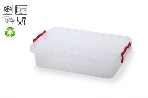 Container Square Flat 4 Liter with Lid K119