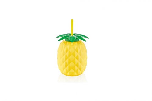 Mug Plastic Pineapple Shape 800ml with Suction Cup L-00807