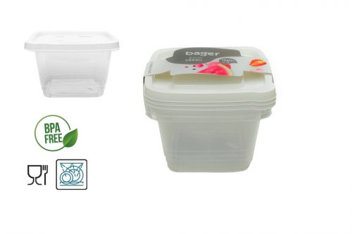 Food Storage Box Set Square 3 Pieces 3*1360ml BG-660