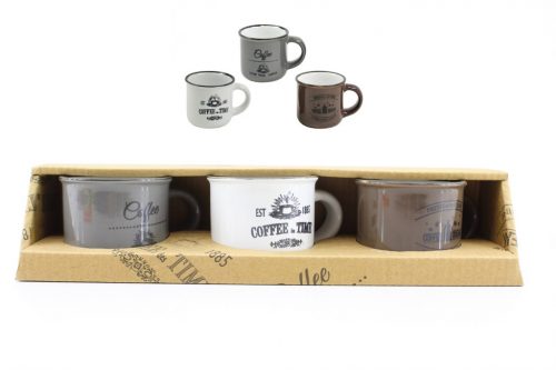 Mug Ceramic 100cc Espresso 3 Pieces Q80000010