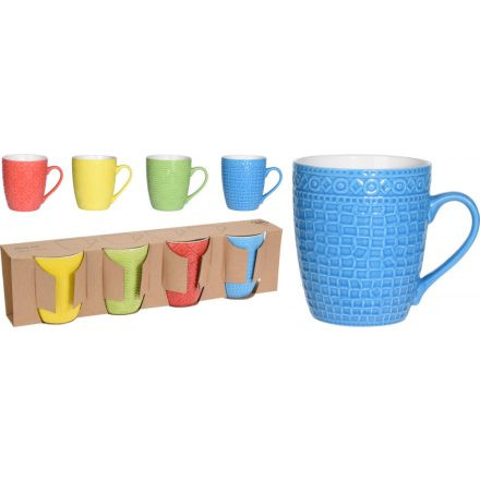 Mug Ceramic Colored 380ml 4 Pieces Q96000040