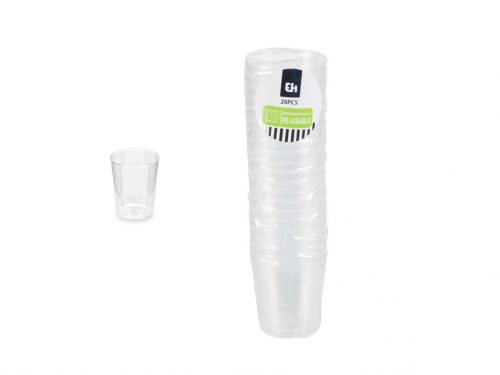 Cupă pentru petrecere Stampedlis Plastic Transparent 30ml 20 Bucăți 178000670