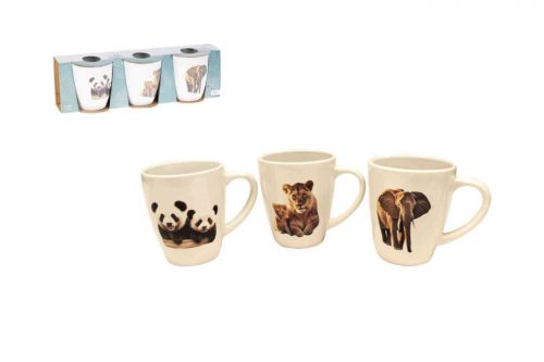 Mug Ceramic Animal 3 Pieces 220ml Q01000050